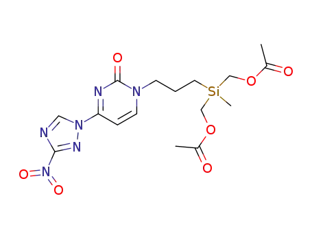 Acetic acid (acetoxymethyl-methyl-{3-[4-(3-nitro-[1,2,4]triazol-1-yl)-2-oxo-2H-pyrimidin-1-yl]-propyl}-silanyl)-methyl ester