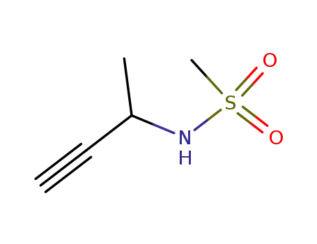 Molecular Structure of 111903-20-9 (Methanesulfonamide, N-(1-methyl-2-propynyl)-)