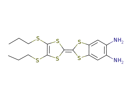 Molecular Structure of 892505-53-2 (5,6-diamino-2-(4,5-bis(propylthio)-1,3-dithiol-2-ylidene)-benzo[d]-1,3-dithiole)