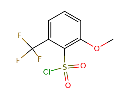 Molecular Structure of 145980-58-1 (2-methoxy-6-(trifluoromethyl)benzene-sulfonyl chloride)