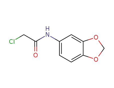 Molecular Structure of 227199-07-7 (N-Benzo[1,3]dioxol-5-yl-2-chloro-acetamide)