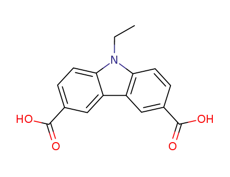 Molecular Structure of 3215-45-0 (9-ethyl-9H-carbazole-3,6-dicarboxylic acid)