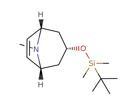 Molecular Structure of 173425-93-9 ((1S,3S,5R)-3-(tert-Butyl-dimethyl-silanyloxy)-8-methyl-8-aza-bicyclo[3.2.1]oct-6-ene)