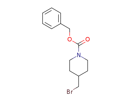 Molecular Structure of 159275-17-9 (BENZYL 4-(BROMOMETHYL)TETRAHYDRO-1(2H)-PYRIDINECARBOXYLATE)