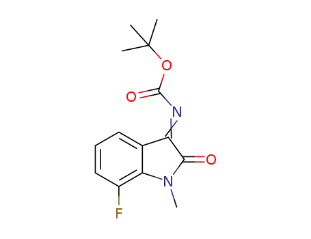 Molecular Structure of 1373943-22-6 (tert-butyl 7-fluoro-1-methyl-2-oxoindolin-3-ylidenecarbamate)