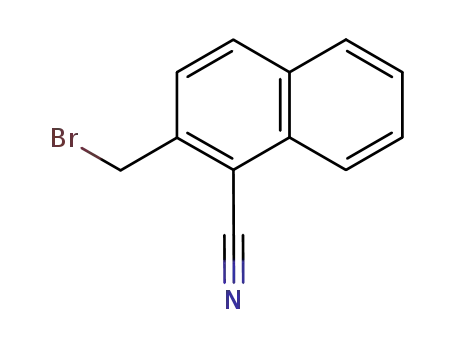 Molecular Structure of 67266-37-9 (2-(BroMoMethyl)-1-naphthonitrile)