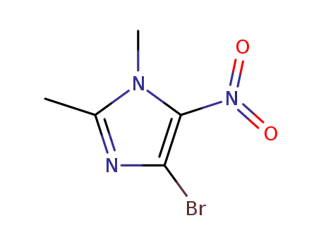 Molecular Structure of 21431-58-3 (4-bromo-1,2-dimethyl-5-nitro-1H-imidazole)
