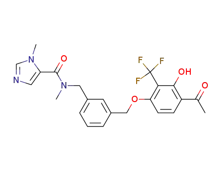 3-Methyl-3H-imidazole-4-carboxylic acid [3-(4-acetyl-3-hydroxy-2-trifluoromethyl-phenoxymethyl)-benzyl]-methyl-amide