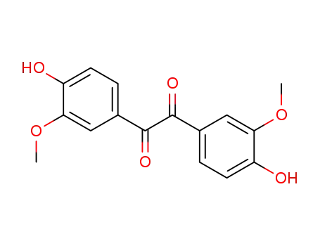 Molecular Structure of 5463-22-9 (1,2-bis(4-hydroxy-3-methoxyphenyl)ethane-1,2-dione)