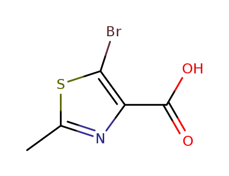 Molecular Structure of 899897-20-2 (4-Thiazolecarboxylicacid,5-bromo-2-methyl-(9CI))