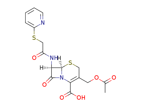 3-(acetyloxymethyl)-8-oxo-7-[(2-pyridin-2-ylsulfanylacetyl)amino]-5-thia-1-azabicyclo[4.2.0]oct-2-ene-2-carboxylic acid cas  21593-22-6