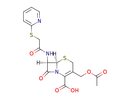 Molecular Structure of 21593-22-6 (3-[(acetyloxy)methyl]-8-oxo-7-{[(pyridin-2-ylsulfanyl)acetyl]amino}-5-thia-1-azabicyclo[4.2.0]oct-2-ene-2-carboxylic acid)