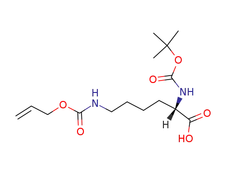 Molecular Structure of 104669-73-0 (N<sup>α</sup>-(tert-butoxycarbonyl)-N<sup>ε</sup>-(allyloxycarbonyl)-L-lysine)