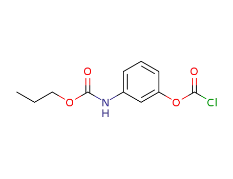 Molecular Structure of 57376-19-9 (Carbonochloridic acid, 3-[(propoxycarbonyl)amino]phenyl ester)