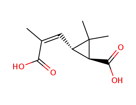 Cyclopropanecarboxylic acid, 3-(2-carboxy-1-propenyl)-2,2-dimethyl-