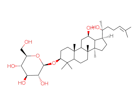 (2R,3R,4S,5R,6R)-2-[[(10S,12S,14R,17S)-12-hydroxy-17-[(2R)-2-hydroxy-6 -methyl-hept-5-en-2-yl]-4,4,10,14,17-pentamethyl-2,3,5,6,7,8,9,11,12,1 3,15,16-dodecahydro-1H-cyclopenta[a]phenanthren-3-yl]oxy]-6-(hydroxyme thyl)oxane-3,4,5-triol