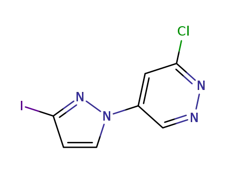 Molecular Structure of 1616070-35-9 (3-chloro-5-(3-iodo-1H-pyrazol-1-yl)pyridazine)