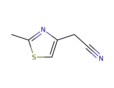 Molecular Structure of 13458-33-8 ((2-METHYL-1,3-THIAZOL-4-YL)ACETONITRILE)
