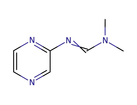 Molecular Structure of 51519-09-6 (Methanimidamide, N,N-dimethyl-N'-pyrazinyl-)