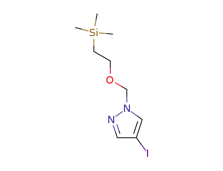 Molecular Structure of 220299-49-0 (1H-Pyrazole, 4-iodo-1-[[2-(triMethylsilyl)ethoxy]Methyl]-)