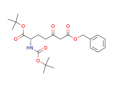 Molecular Structure of 896100-50-8 ((S)-7-benzyl 1-tert-butyl 2-(tert-butoxycarbonyl)-5-oxoheptanedioate)