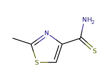 Molecular Structure of 174223-29-1 (2-METHYL-1,3-THIAZOLE-4-CARBOTHIOAMIDE)
