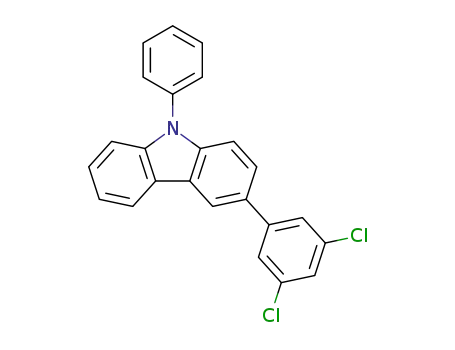 Molecular Structure of 1369431-36-6 (3-(3,5-dichlorophenyl)-9-phenyl-9H-carbazole)