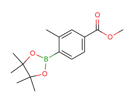 Molecular Structure of 473596-87-1 (4-(Methoxycarbonyl)-2-methylphenylboronic acid pinacol ester)