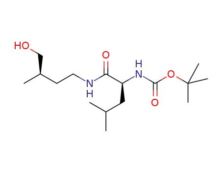 Molecular Structure of 1265404-73-6 ([1-(4-hydroxy-3-methylbutylcarbamoyl)-3-methylbutyl]-carbamic acid tert-butyl ester)