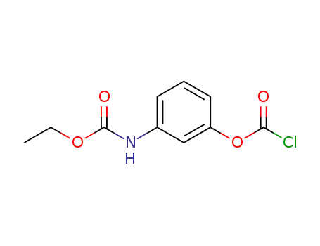 Molecular Structure of 54041-64-4 (Carbonochloridic acid, 3-[(ethoxycarbonyl)amino]phenyl ester)