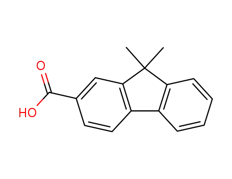 Molecular Structure of 28320-62-9 (9,9-DIMETHYLFLUORENE-2-CARBOXYLIC ACID)