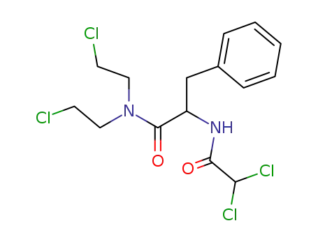 Molecular Structure of 1462-80-2 (N,N-bis(2-chloroethyl)-Nalpha-(dichloroacetyl)phenylalaninamide)