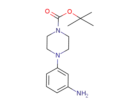 Molecular Structure of 206879-72-3 (4-(3-AMINO-PHENYL)-PIPERAZINE-1-CARBOXYLIC ACID TERT-BUTYL ESTER)