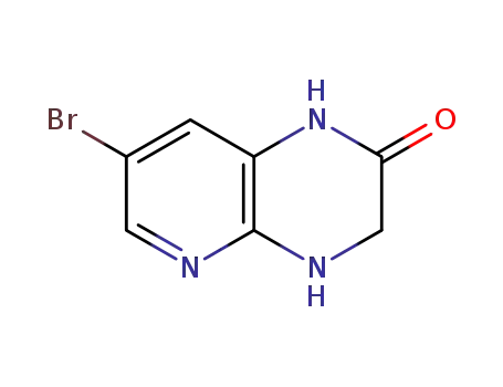 Molecular Structure of 709652-84-6 (7-Bromo-3,4-dihydropyrido[2,3-b]pyrazin-2(1H)-one)