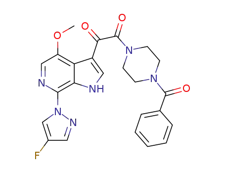 1-(4-benzoylpiperazin-1-yl)-2-(7-(4-fluoro-1H-pyrazol-1-yl)-4-methoxy-1H-pyrrolo[2,3-c]pyridin-3-yl)ethane-1,2-dione