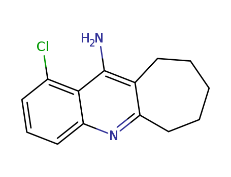 Molecular Structure of 122994-75-6 (6H-Cyclohepta[b]quinolin-11-amine, 1-chloro-7,8,9,10-tetrahydro-)