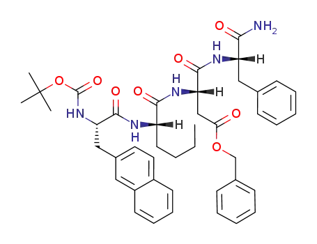(S)-3-[(S)-2-((S)-2-tert-Butoxycarbonylamino-3-naphthalen-2-yl-propionylamino)-hexanoylamino]-N-((S)-1-carbamoyl-2-phenyl-ethyl)-succinamic acid benzyl ester