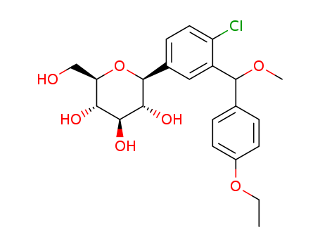 1-{4-chloro-3-[1-(4-ethyloxyphenyl)(methoxy)methyl]phenyl}-1-deoxy-β-D-glucopyranose