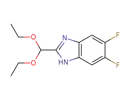 Molecular Structure of 958863-36-0 (2-(diethoxymethyl)-5,6-difluoro-1H-benzo[d]imidazole)