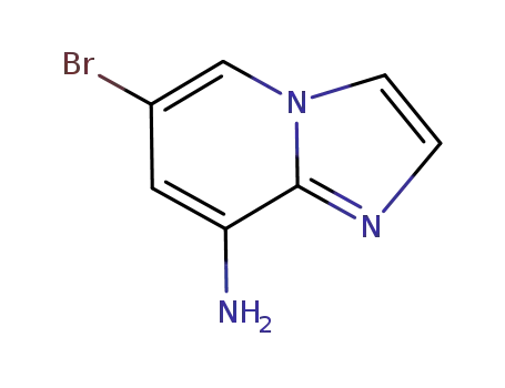 Molecular Structure of 676371-00-9 (6-BROMO-IMIDAZO[1,2-A]PYRIDIN-8-AMINE)