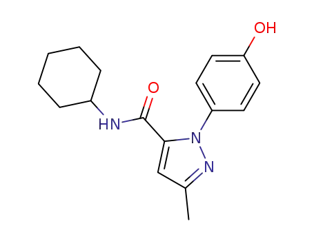 Molecular Structure of 946859-60-5 (2-(4-hydroxyphenyl)-5-methyl-2H-pyrazole-3-carboxylic acid cyclohexylamide)