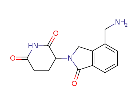Molecular Structure of 790652-68-5 (3-(4-(aminomethyl)-1-oxoisoindolin-2-yl)piperidine-2,6-dione)