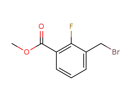 Molecular Structure of 171670-20-5 (Benzoic acid, 3-(bromomethyl)-2-fluoro-, methyl ester)