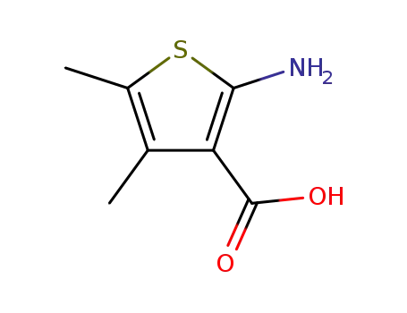 Molecular Structure of 55502-96-0 (2-Amino-4,5-dimethylthiophene-3-carboxylic acid)