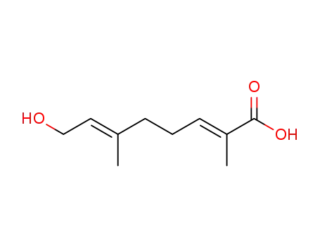 Molecular Structure of 26187-80-4 ((2E,6E)-8-Hydroxy-2,6-dimethyl-2,6-octadienoic acid)