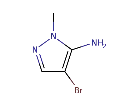Molecular Structure of 105675-85-2 (3-Amino-4-bromo-2-methylpyrazole)