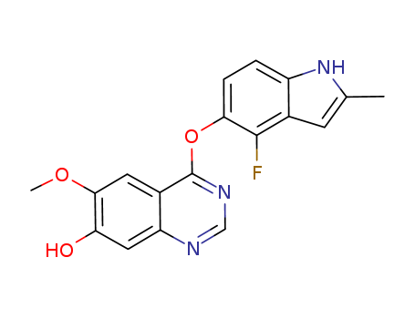 4-(4-Fluoro-2-methyl-1H-indol-5-yloxy)-6-methoxyquinazolin-7-ol