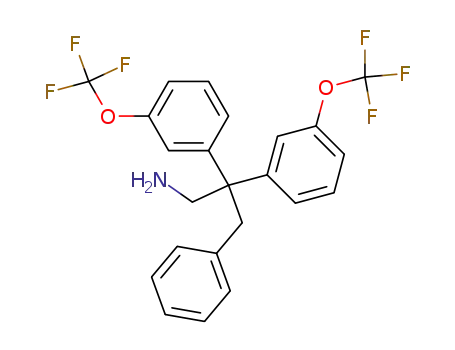 Molecular Structure of 1032189-06-2 (3-phenyl-2,2-bis(3-(trifluoromethoxy)phenyl)propan-1-amine)