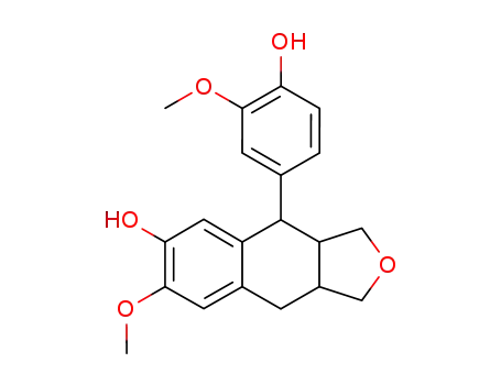 Naphtho[2,3-c]furan-6-ol,
1,3,3a,4,9,9a-hexahydro-4-(4-hydroxy-3-methoxyphenyl)-7-methoxy-
