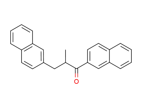 Molecular Structure of 39575-74-1 (2-methyl-1,3-di(naphthalen-2-yl)propan-1-one)